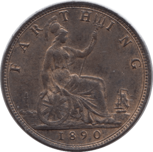 1890 FARTHING ( UNC ) - Farthing - Cambridgeshire Coins