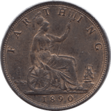 1890 FARTHING ( UNC ) - Farthing - Cambridgeshire Coins