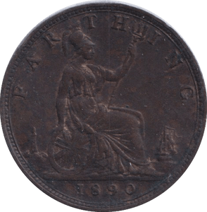 1890 FARTHING ( VF ) - Farthing - Cambridgeshire Coins