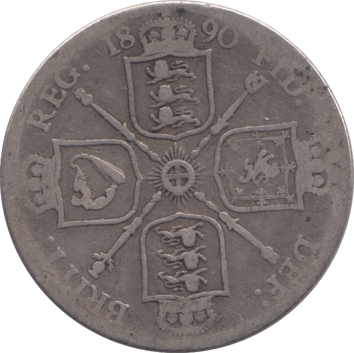 1890 FLORIN ( F ) - FLORIN - Cambridgeshire Coins
