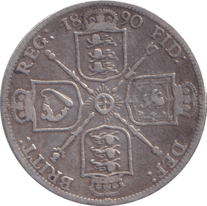 1890 FLORIN ( FINE ) - FLORIN - Cambridgeshire Coins