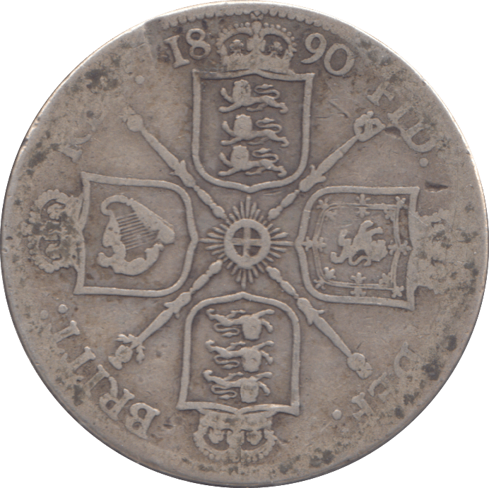 1890 FLORIN ( FINE ) - FLORIN - Cambridgeshire Coins