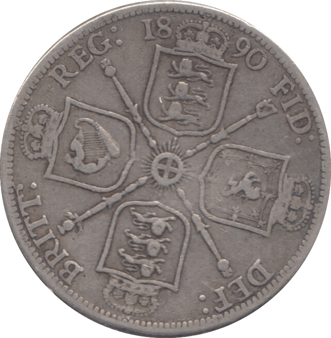 1890 FLORIN ( FINE ) - FLORIN - Cambridgeshire Coins