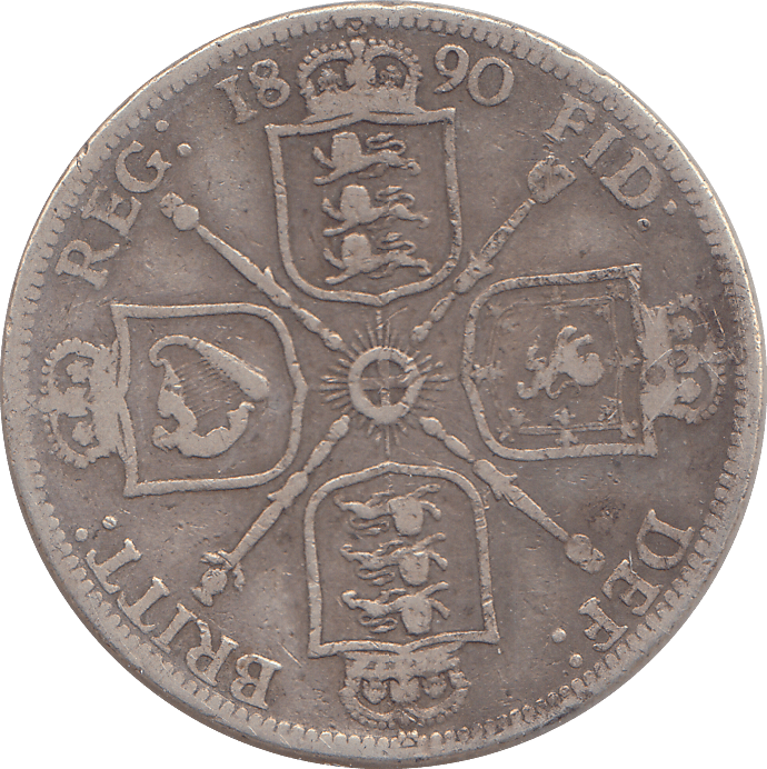 1890 FLORIN ( FINE ) - FLORIN - Cambridgeshire Coins
