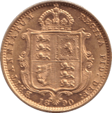 1890 GOLD HALF SOVEREIGN ( AUNC ) - HALF SOVEREIGN - Cambridgeshire Coins