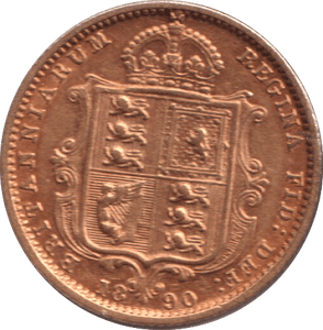 1890 GOLD HALF SOVEREIGN ( GVF ) - HALF SOVEREIGN - Cambridgeshire Coins