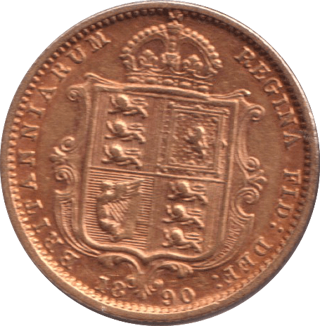 1890 GOLD HALF SOVEREIGN ( GVF ) - HALF SOVEREIGN - Cambridgeshire Coins