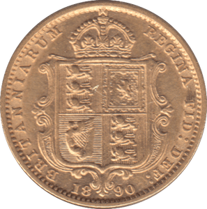 1890 GOLD HALF SOVEREIGN ( GVF ) - HALF SOVEREIGN - Cambridgeshire Coins