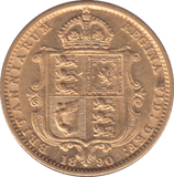 1890 GOLD HALF SOVEREIGN ( GVF ) - HALF SOVEREIGN - Cambridgeshire Coins