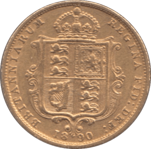 1890 GOLD HALF SOVEREIGN ( VF ) - HALF SOVEREIGN - Cambridgeshire Coins