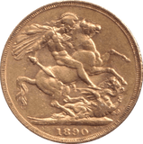1890 GOLD SOVEREIGN ( EF ) - SOVEREIGN - Cambridgeshire Coins
