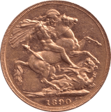 1890 GOLD SOVEREIGN ( EF ) - Sovereign - Cambridgeshire Coins