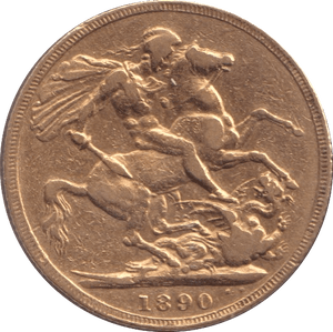 1890 GOLD SOVEREIGN ( GVF ) - SOVEREIGN - Cambridgeshire Coins