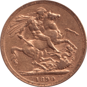 1890 GOLD SOVEREIGN ( GVF ) - Sovereign - Cambridgeshire Coins
