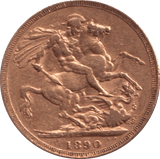 1890 GOLD SOVEREIGN ( GVF ) - Sovereign - Cambridgeshire Coins