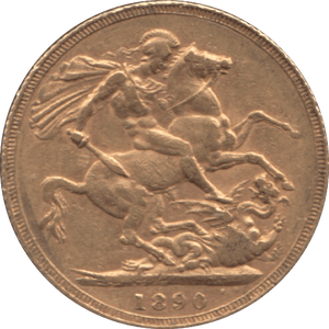 1890 GOLD SOVEREIGN ( VF ) - SOVEREIGN - Cambridgeshire Coins