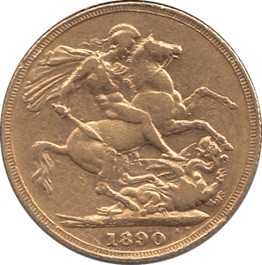 1890 GOLD SOVEREIGN ( VF ) - SOVEREIGN - Cambridgeshire Coins