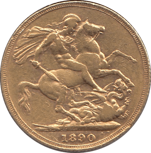1890 GOLD SOVEREIGN ( VF ) - SOVEREIGN - Cambridgeshire Coins