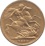1890 GOLD SOVEREIGN ( VF ) - SOVEREIGN - Cambridgeshire Coins