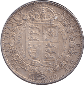 1890 HALFCROWN ( AUNC ) - HALFCROWN - Cambridgeshire Coins