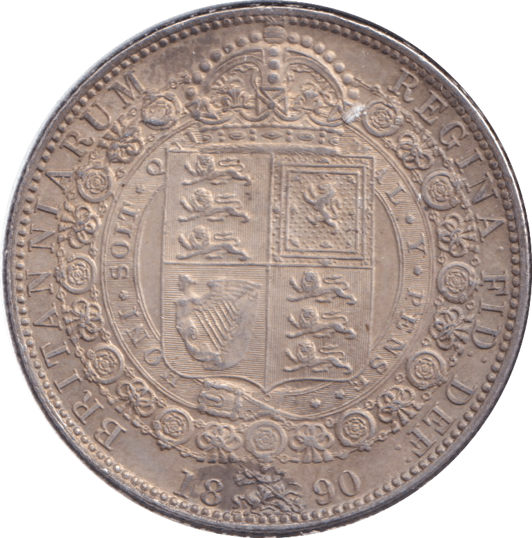 1890 HALFCROWN ( AUNC ) - HALFCROWN - Cambridgeshire Coins