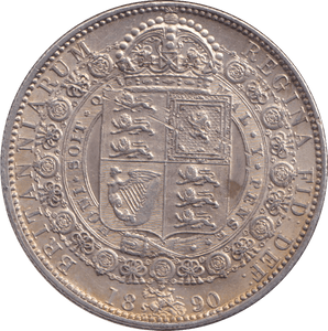 1890 HALFCROWN ( EF ) - HALFCROWN - Cambridgeshire Coins