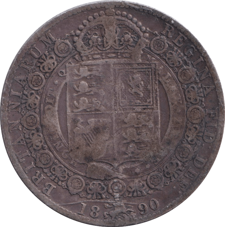 1890 HALFCROWN ( FINE ) - HALFCROWN - Cambridgeshire Coins