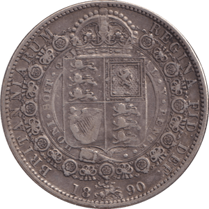 1890 HALFCROWN ( VF ) - WORLD COINS - Cambridgeshire Coins
