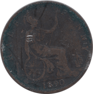 1890 HALFPENNY ( FINE ) - Halfpenny - Cambridgeshire Coins