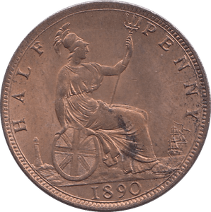 1890 HALFPENNY ( UNC ) - HALFPENNY - Cambridgeshire Coins