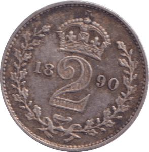 1890 MAUNDY TWOPENCE ( EF ) - MAUNDY TWOPENCE - Cambridgeshire Coins