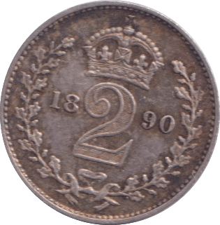 1890 MAUNDY TWOPENCE ( EF ) - MAUNDY TWOPENCE - Cambridgeshire Coins