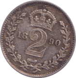 1890 MAUNDY TWOPENCE ( EF ) - MAUNDY TWOPENCE - Cambridgeshire Coins