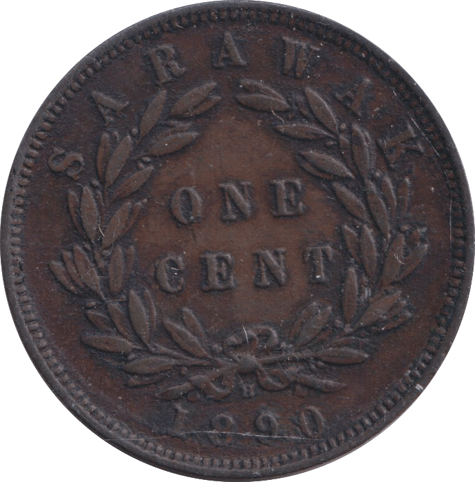 1890 ONE CENT SARAWAK - WORLD COINS - Cambridgeshire Coins