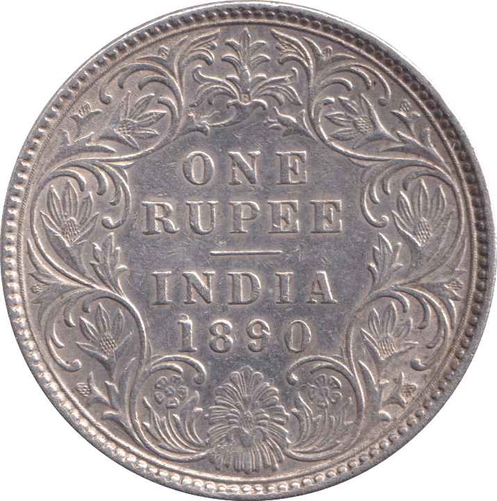 1890 ONE RUPEE INDIA - SILVER WORLD COINS - Cambridgeshire Coins
