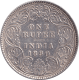 1890 ONE RUPEE INDIA - SILVER WORLD COINS - Cambridgeshire Coins