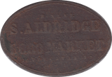 1890 ONE SHILLING TOKEN S.ALDRIDGE - OTHER TOKENS - Cambridgeshire Coins