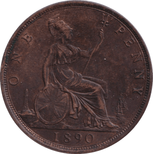 1890 PENNY ( AUNC ) - PENNY - Cambridgeshire Coins