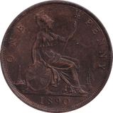 1890 PENNY ( AUNC ) - PENNY - Cambridgeshire Coins