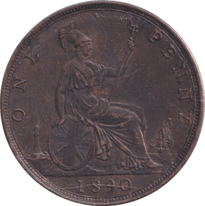 1890 PENNY ( AUNC ) - PENNY - Cambridgeshire Coins