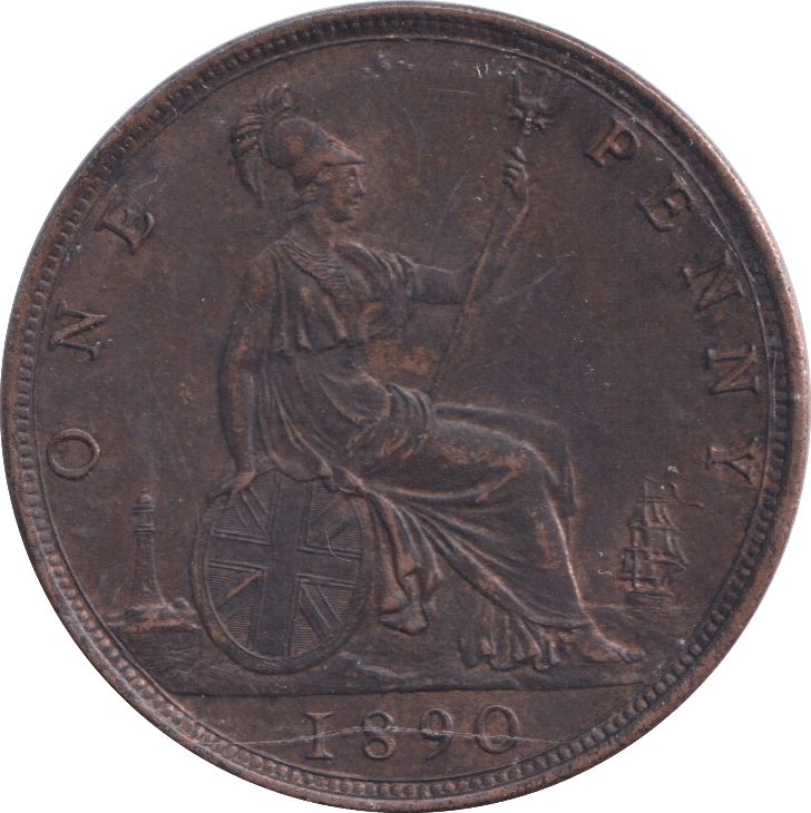 1890 PENNY ( AUNC ) - PENNY - Cambridgeshire Coins