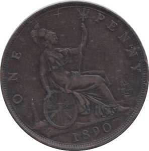 1890 PENNY ( NVF ) - WORLD COINS - Cambridgeshire Coins