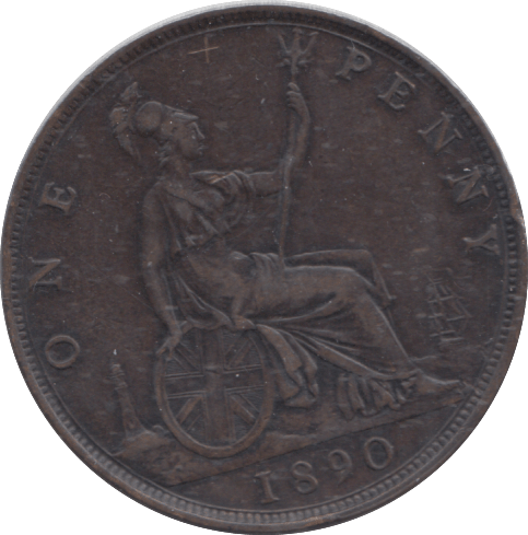 1890 PENNY ( NVF ) - WORLD COINS - Cambridgeshire Coins