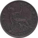1890 PENNY ( NVF ) - WORLD COINS - Cambridgeshire Coins