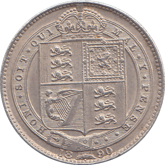 1890 SHILLING ( AUNC ) - SHILLING - Cambridgeshire Coins