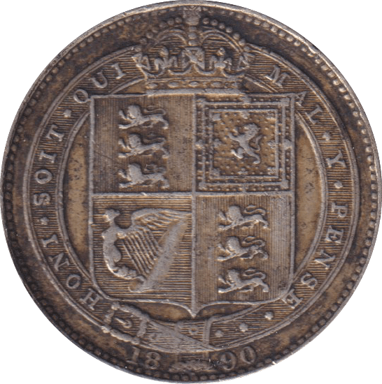 1890 SHILLING (VF) - SHILLING - Cambridgeshire Coins