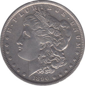 1890 SILVER MORGAN DOLLAR USA NEW ORLEANS MINT - SILVER WORLD COINS - Cambridgeshire Coins