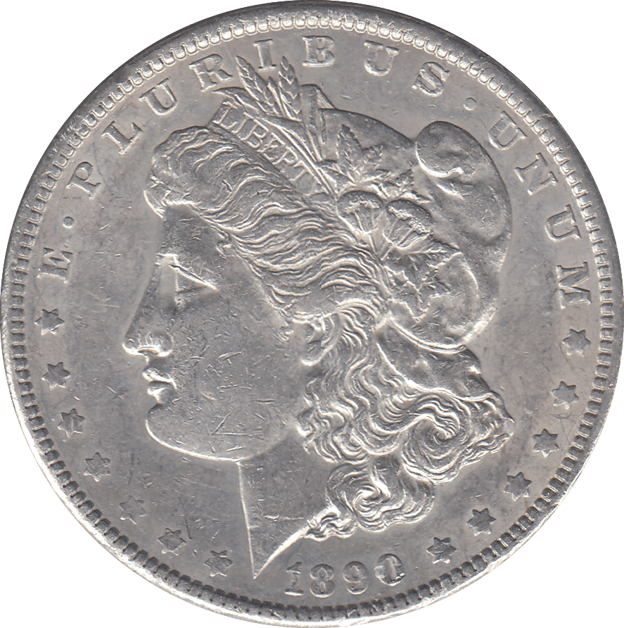 1890 SILVER MORGAN DOLLAR USA PHILADELPHIA MINT 3 - SILVER WORLD COINS - Cambridgeshire Coins