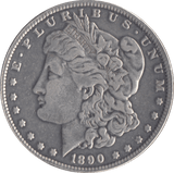 1890 SILVER MORGAN DOLLAR USA PHILADELPHIA MINT - SILVER WORLD COINS - Cambridgeshire Coins
