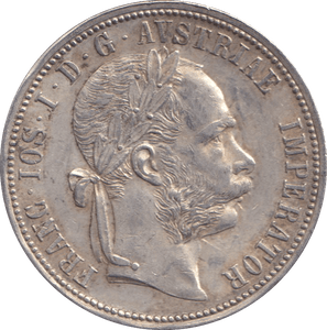 1890 SILVER ONE FLORIN AUSTRIA - SILVER WORLD COINS - Cambridgeshire Coins